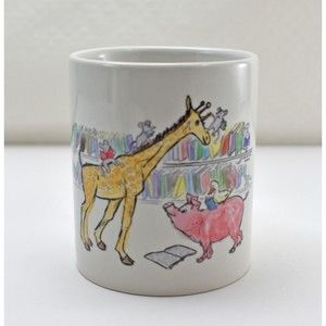 Animals Reading Books Mug - Gift for Librarian Teacher Book Lover Coffee Cup